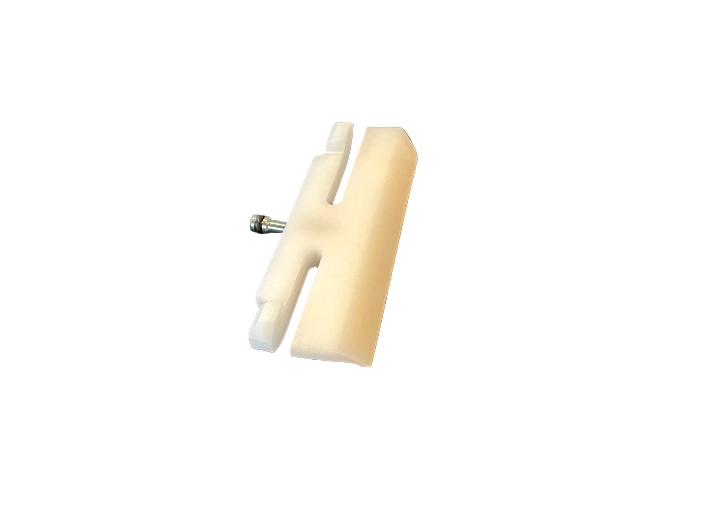 A single white blade scraper for batch freezer