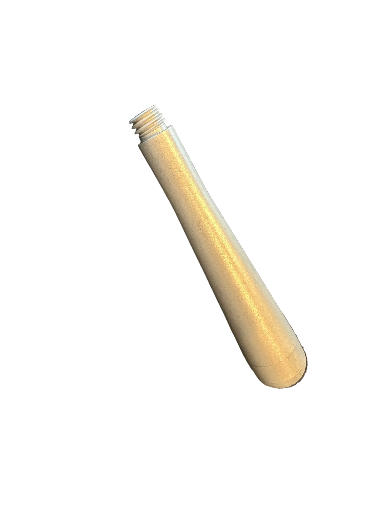 A silver-colored handle-cam lock.