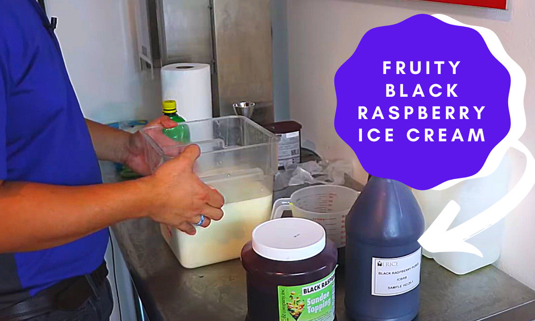 Make a Decadent and Fruity I.Rice Black Raspberry Ice Cream
