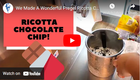 We Made A Wonderful Pregel Ricotta Chocolate Chip Ice Cream!