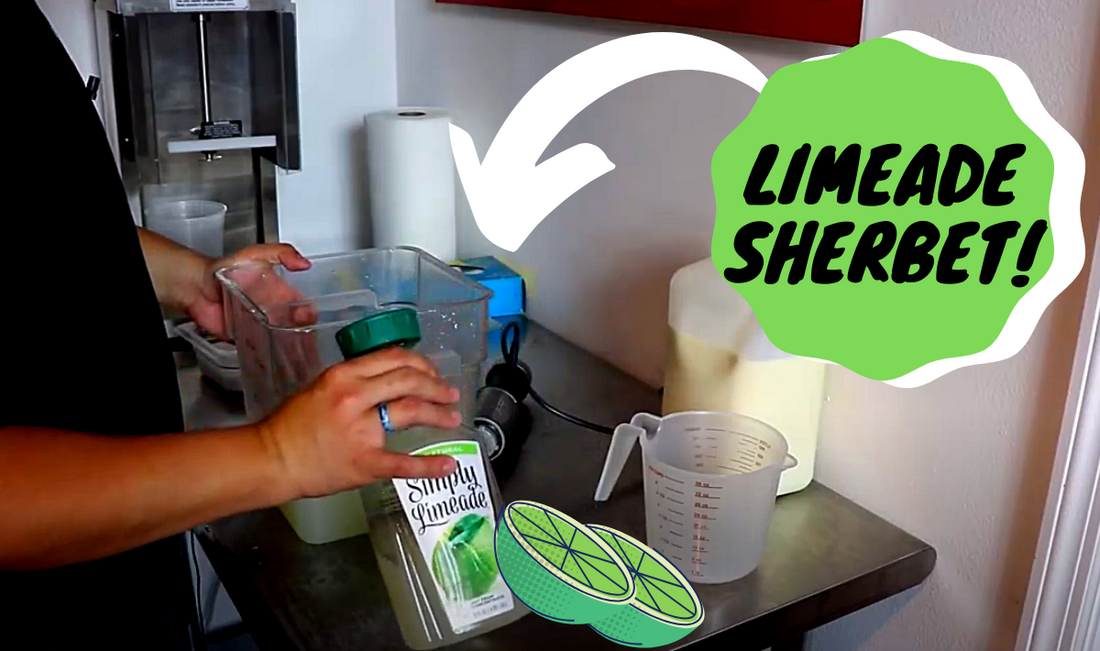 Making A Delicious Lime Sherbet With Electro Freeze!
