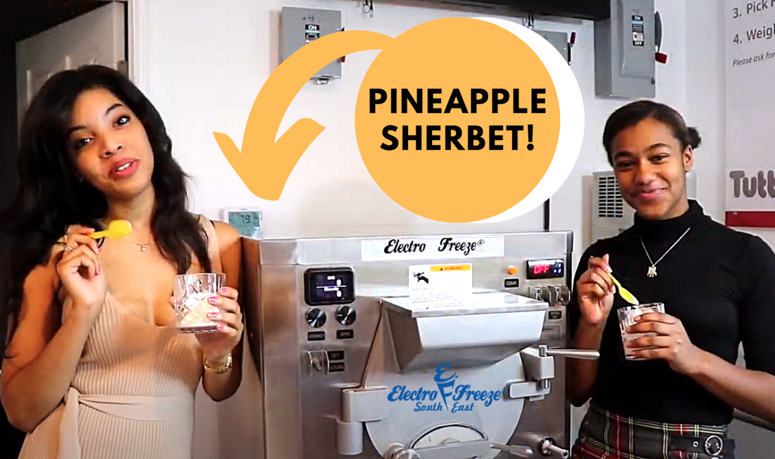 We Made a Delicious Pineapple Sherbet Using Our Electro Freeze B12V!