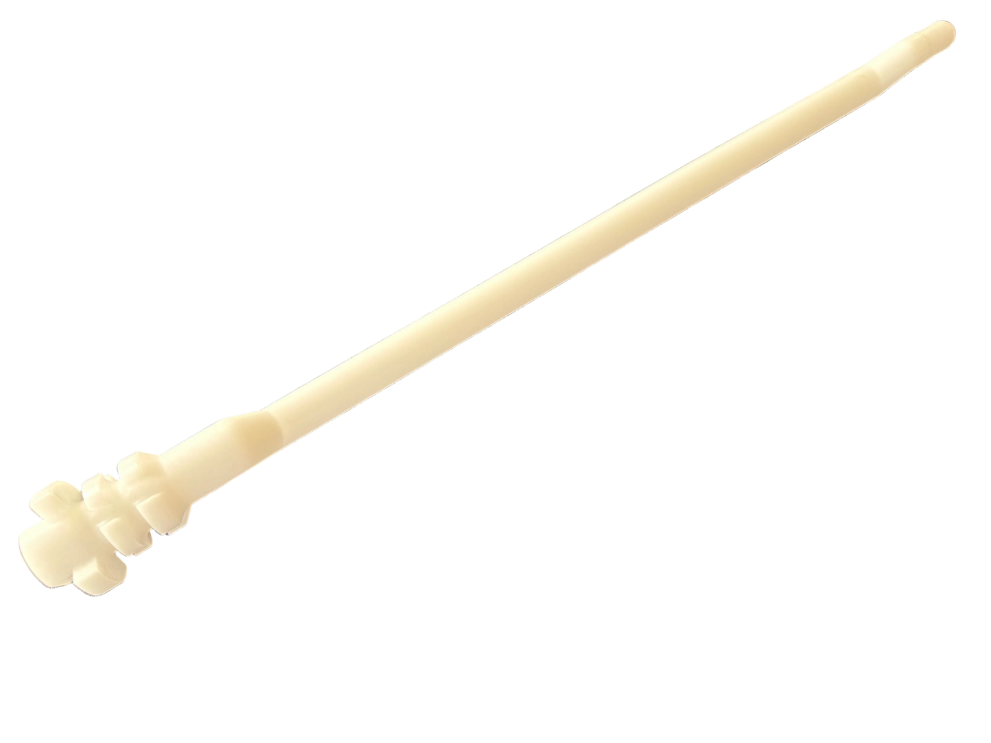 A beige colored bar breaker tool with a textured grip on the handle.